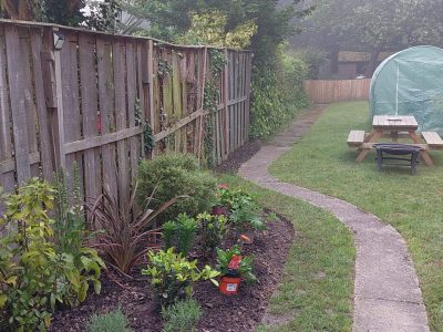 gardeners - planting and flower beds